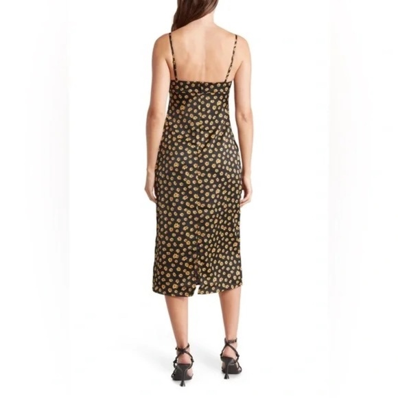 NWT WeWoreWhat Ditsy Dasies Cowl Midi Dress, Size 00 - Picture 2 of 4